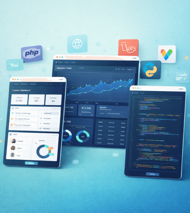 custom web application php laravel python